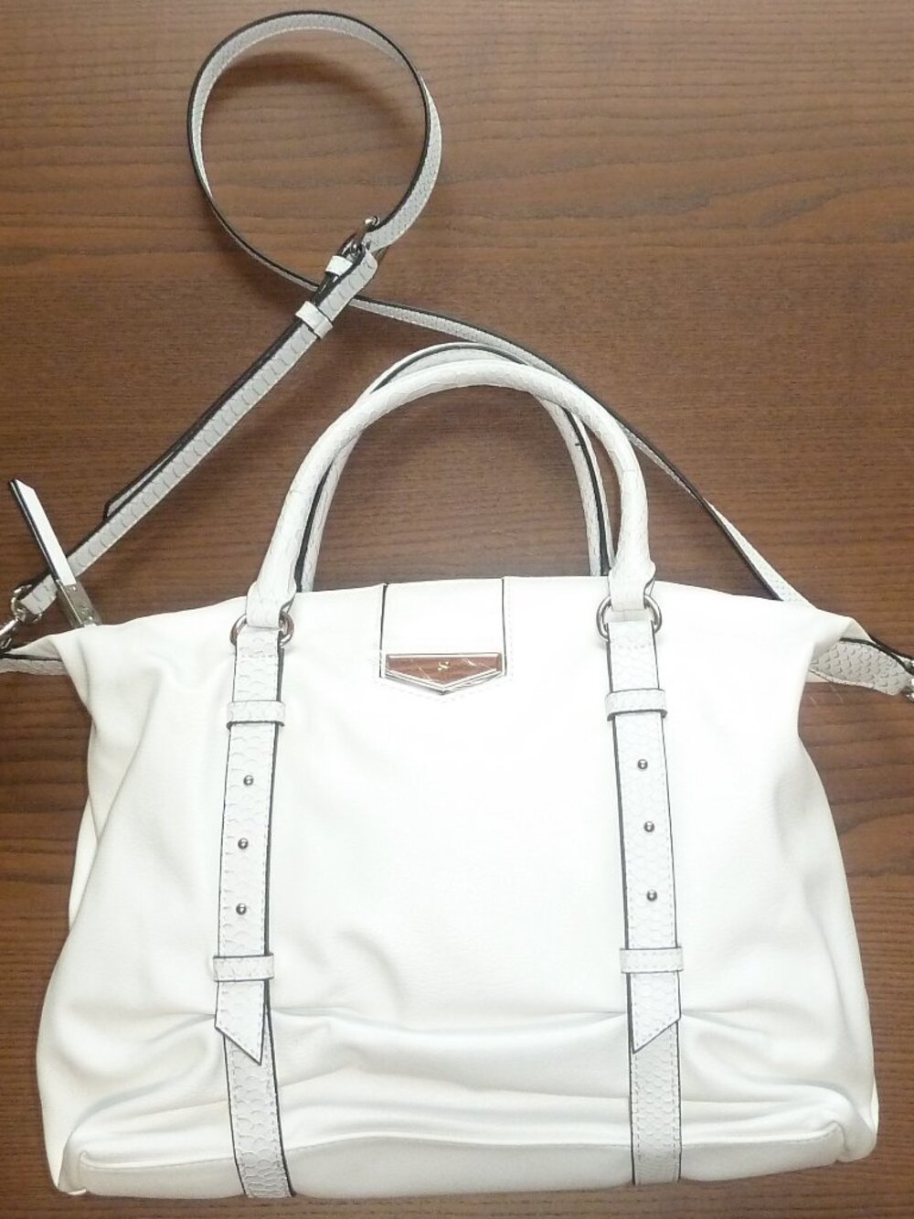 Simply Vera Wang Palermo Shopper Cream Color Bag Purse
